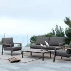 Outdoor Sofa in Fabric with Aluminum Structure, Homemotion - Cara Viadurini