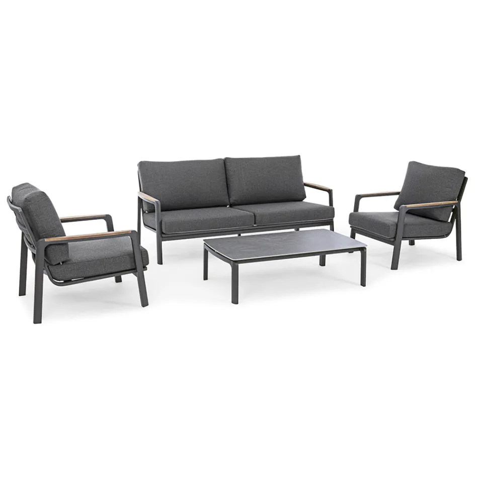 Outdoor Sofa in Fabric with Aluminum Structure, Homemotion - Cara Viadurini