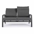 Outdoor Sofa in Fabric and Aluminum with Reclining Backrest - Nathy Viadurini