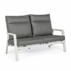 Outdoor Sofa in Fabric and Aluminum with Reclining Backrest - Nathy Viadurini