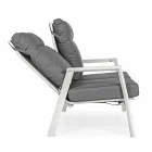 Outdoor Sofa in Fabric and Aluminum with Reclining Backrest - Nathy Viadurini