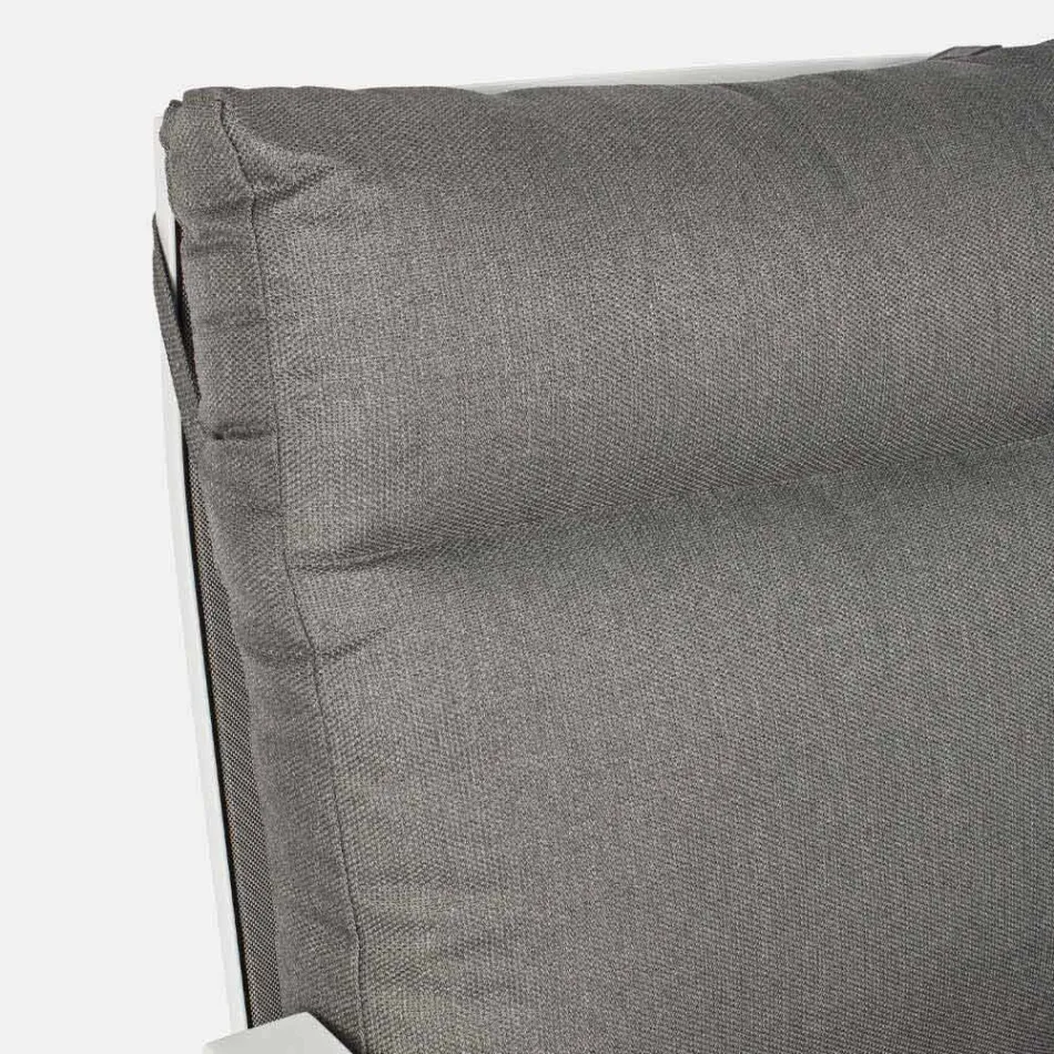 Outdoor Sofa in Fabric and Aluminum with Reclining Backrest - Nathy Viadurini