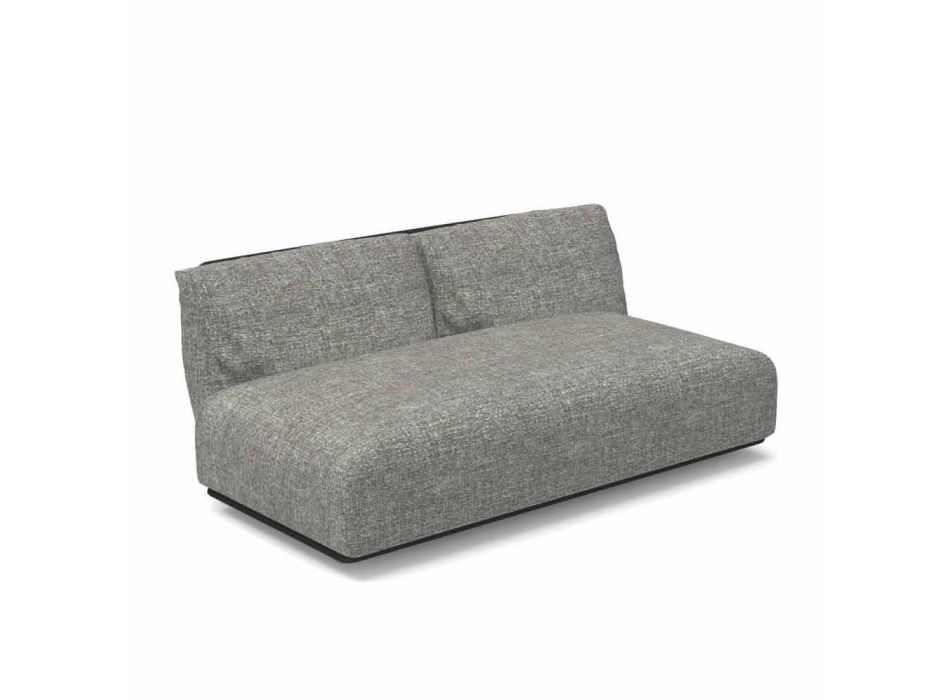 Central Modular Outdoor Sofa in Fabric and Aluminum - Scacco by Talenti