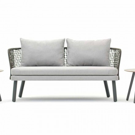Modern Varaschin Emma outdoor sofa in fabric and metal Viadurini