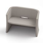 2 Seater Garden Sofa in Colored Polyethylene Made in Italy - Gomez Viadurini
