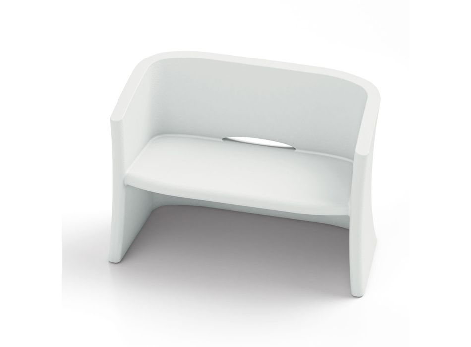 2 Seater Garden Sofa in Colored Polyethylene Made in Italy - Gomez Viadurini