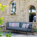 3 Seater Garden Sofa Cushions Included in Steel Made in Italy - Brienne