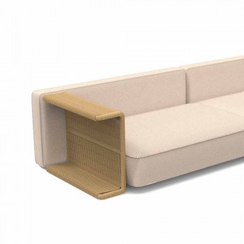 3 Seater Garden Sofa in White, Beige or Gray Fabric - Cliff Decò Talenti