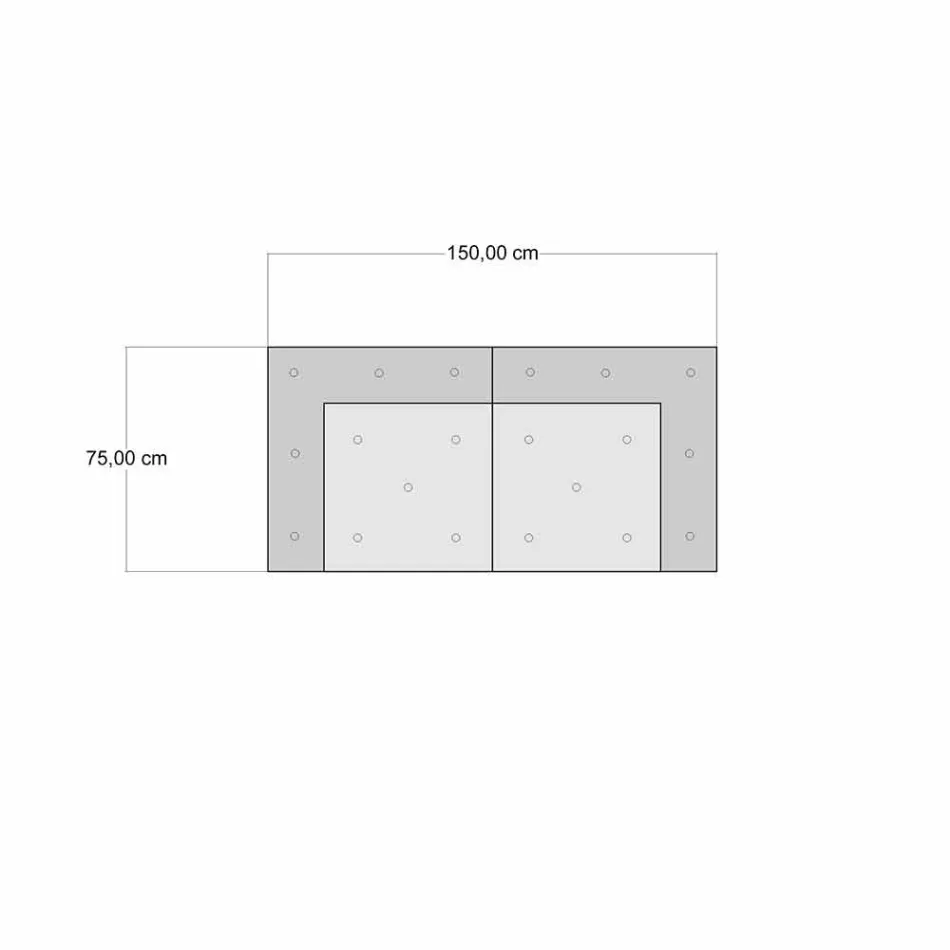 Two Seater Ethnic Garden Sofa in Water Repellent Fabric - Shamo Viadurini