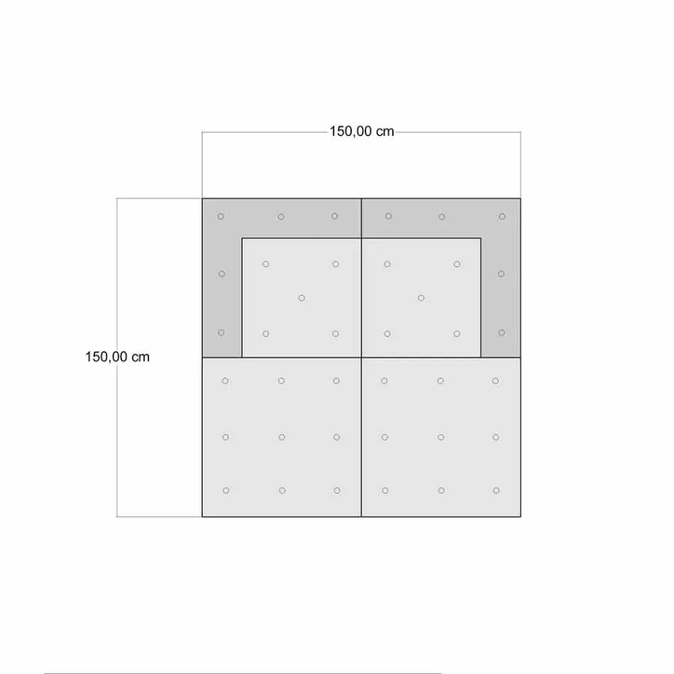 Two Seater Ethnic Garden Sofa in Water Repellent Fabric - Shamo Viadurini