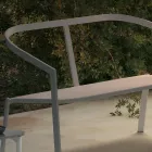 Garden Sofa with Aluminum Base and Textilene Seat Made in Italy - Maureen Viadurini