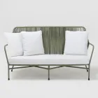 Garden Sofa in Aluminum and Rope Weaving - Asteria Viadurini