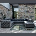 Living Room Sofa with Reclining Headrest and Peninsula - Unleashed