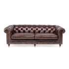 2 or 3 Seater Living Room Sofa in Aged Effect Vintage Leather - Stamp Viadurini