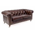 2 or 3 Seater Living Room Sofa in Aged Effect Vintage Leather - Stamp
