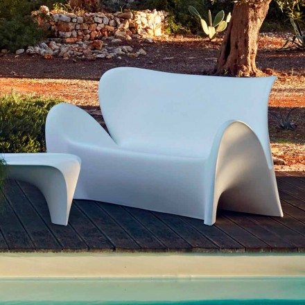 Outdoor or Indoor Living Room Sofa Colored Plastic Design - Lily by Myyour Viadurini