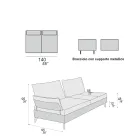 Living Room Sofa with 2 Backrests and 2 Movable Armrests - Precious Viadurini
