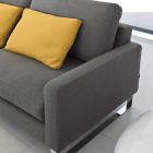 Living Room Sofa with Sled Feet in Chromed Metal - Exclusive Viadurini
