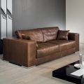 Living Room Sofa in Wood, Polyurethane and Metal Made in Italy - Sparkling