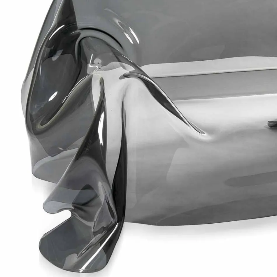 Modern design sofa in Jolly smoked plexiglass, made in Italy Viadurini