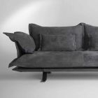 Contemporary leather design sofa Shita, 170, 220 or 250 cm Viadurini