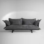 Contemporary leather design sofa Shita, 170, 220 or 250 cm Viadurini