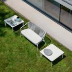 Two Seater Garden Stacking Sofa Aluminum and Fabric - Smart By Varaschin Viadurini