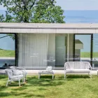 Two Seater Garden Stacking Sofa Aluminum and Fabric - Smart By Varaschin Viadurini