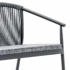 Two Seater Garden Stacking Sofa Aluminum and Fabric - Smart By Varaschin Viadurini