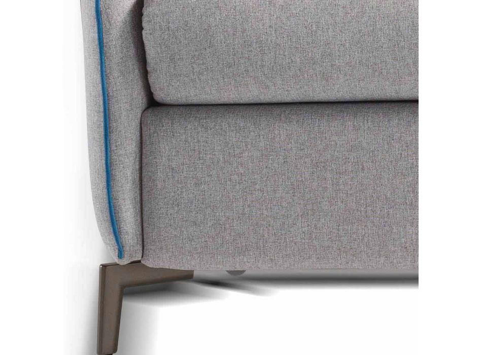 Modern design two-seater sofa L.145 cm eco-leather / Erica fabric Viadurini