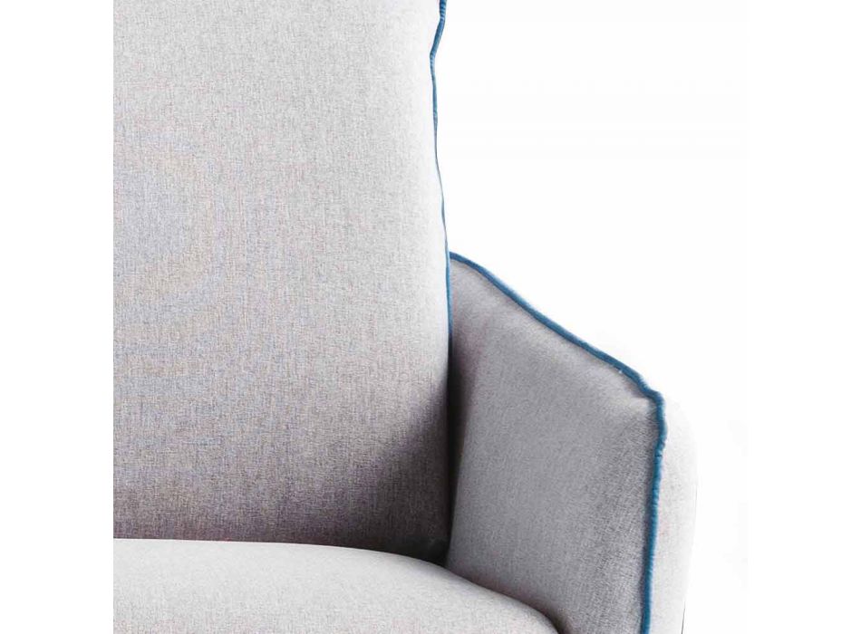 Modern design two-seater sofa L.145 cm eco-leather / Erica fabric Viadurini