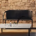 2 seater Outdoor Sofa with Aluminum Structure Made in Italy - Zaika Viadurini