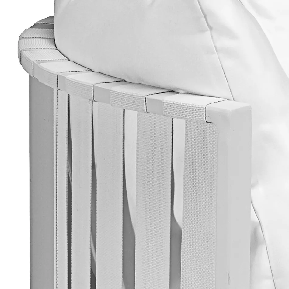 Outdoor Sofa 2 Seats in Aluminum with Ropes Luxury Design 3 Finishes - Julie Viadurini