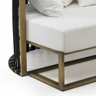 Outdoor Sofa 2 Seats in Aluminum with Ropes Luxury Design 3 Finishes - Julie Viadurini