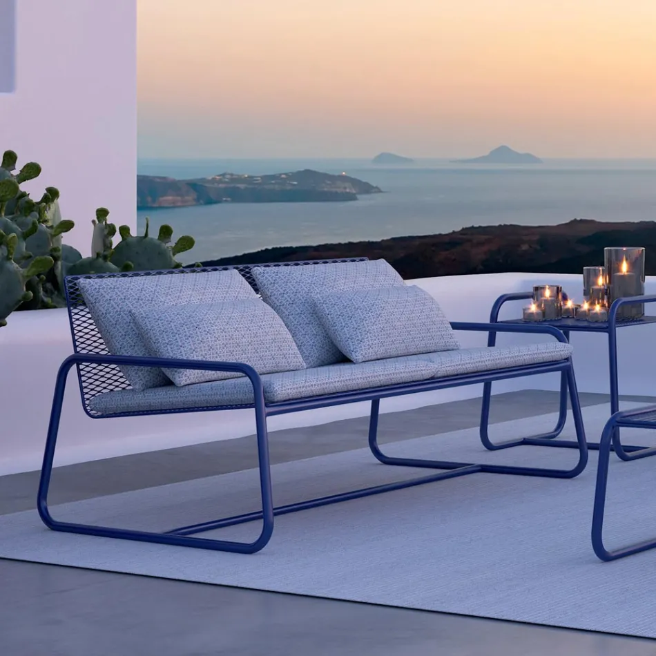 Metal Sofa for the Modern Garden High Quality Made in Italy - Karol Viadurini