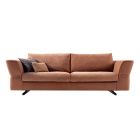 3 seater upholstered fabric sofa Grilli Joe 100 % made in Italy Viadurini