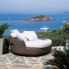 Garden Island Sofa in Aluminum with Weaving Made in Italy - Barnabus Viadurini