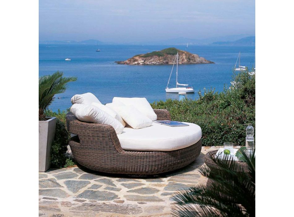 Garden Island Sofa in Aluminum with Weaving Made in Italy - Barnabus Viadurini