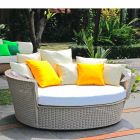Sofa island relaxing garden with Hector made weaving by hand, modern design Viadurini