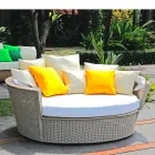 Sofa island relaxing garden with Hector made weaving by hand, modern design Viadurini