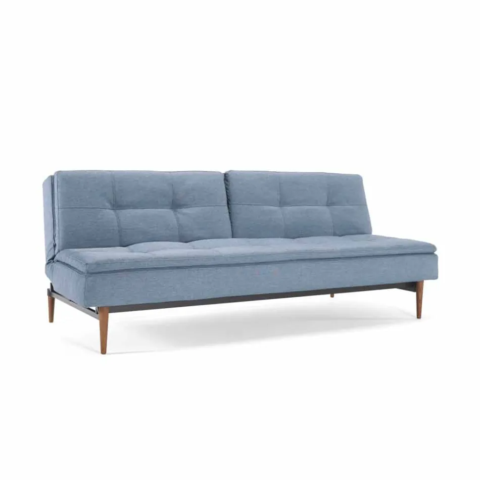 Adjustable blue sofa bed in 3 positions Dublexo Viadurini
