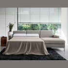 Sofa Bed with Peninsula in Metal and Polyurethane Made in Italy - Folle Viadurini