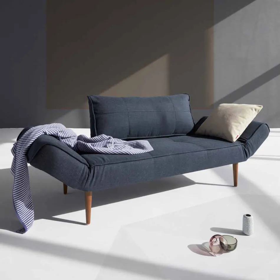 Modern design sofa bed Zeal by Innovation in padded fabric Viadurini