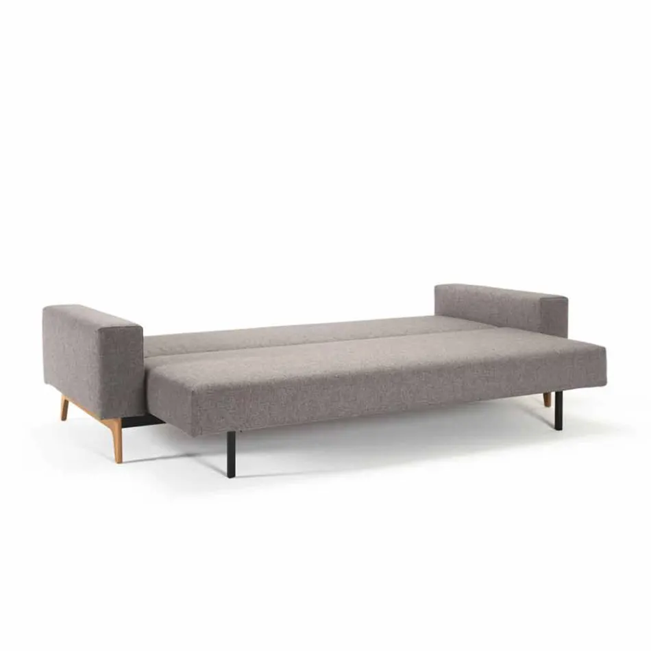 Modern gray sofa bed Idun made in Denmark - Innovation Viadurini
