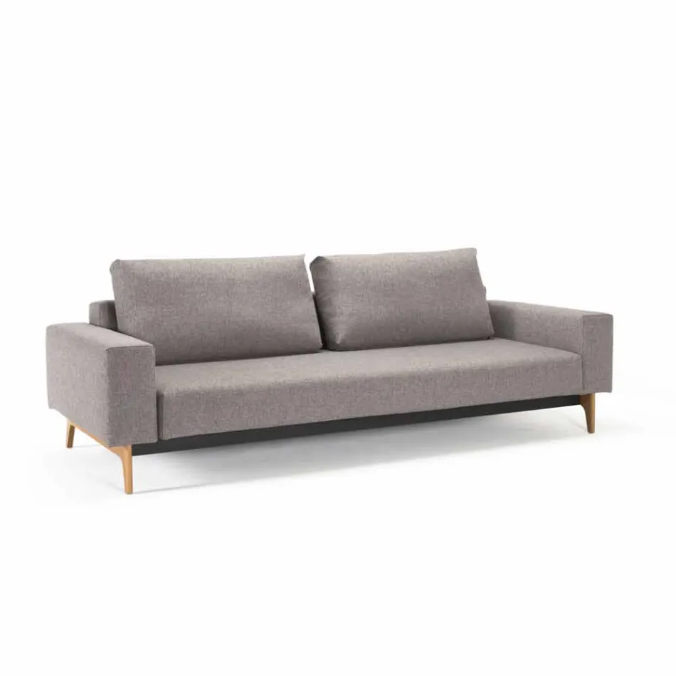 Modern gray sofa bed Idun made in Denmark - Innovation Viadurini