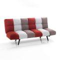 Sofa Bed in Multicolored Non-removable Fabric - Promezio
