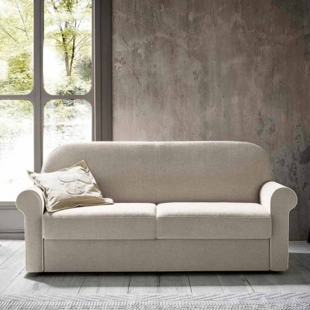 Double Sofa Bed in Design Fabric Made in Italy - Anemone Viadurini