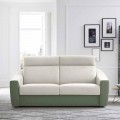Modern Sofa Bed Upholstered in Made in Italy Bicolor Fabric - Begonia