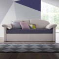 Modern Sofa Bed Upholstered in Bicolor Fabric Made in Italy - Kayla