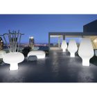 Outdoor Bright Sofa with LED Light in Polyethylene Made in Italy - Ervin Viadurini